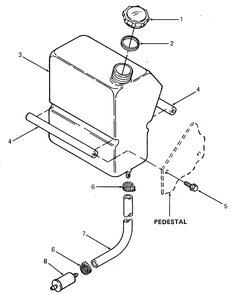 Fuel Tank Diagram and Parts List for 1320 147008-207400-130232100-131232F100-139232100 Cub Cadet Lawn Tractor